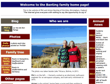 Tablet Screenshot of banting-family.org.uk